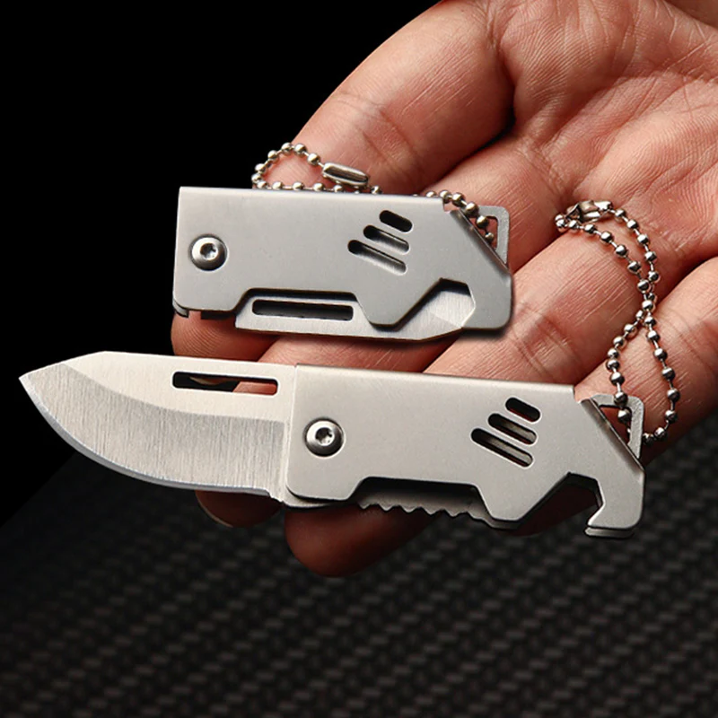 Mini Folding Knife Keychain Pendant Bottle Opener Knives - Image 3