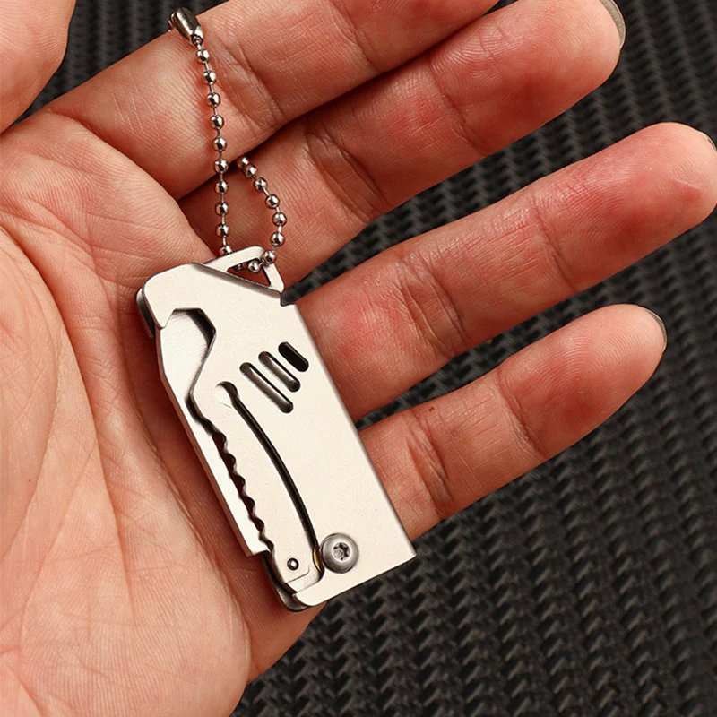 Mini Folding Knife Keychain Pendant Bottle Opener Knives - Image 4