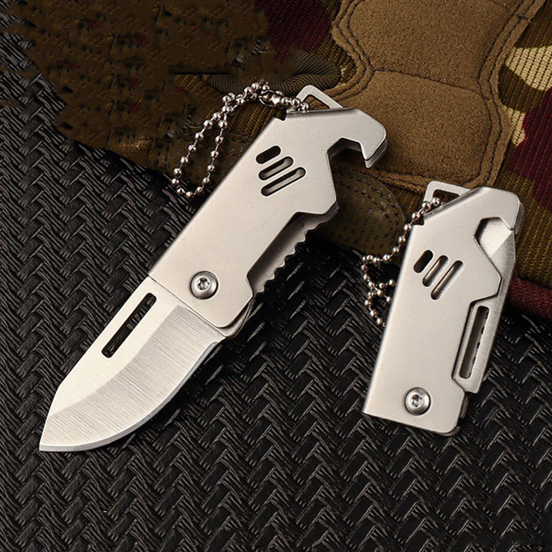 Mini Folding Knife Keychain Pendant Bottle Opener Knives - Image 7