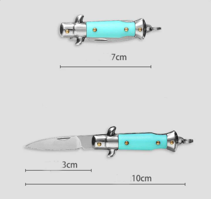 Mini Folding Knife Portable Keychain Pocket Knives Outdoor Defense EDC Tool - Image 9