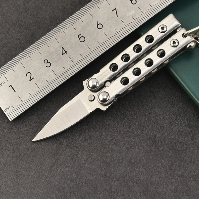 Mini Folding Training Knife Uncut Keychain Knives - Image 4