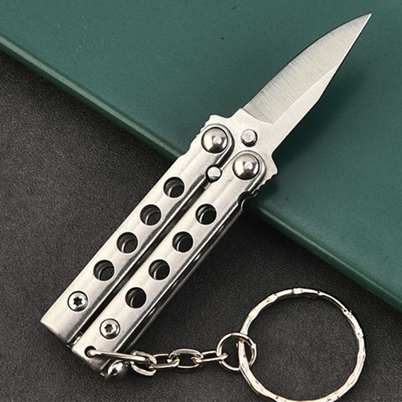Mini Folding Training Knife Uncut Keychain Knives - Image 5