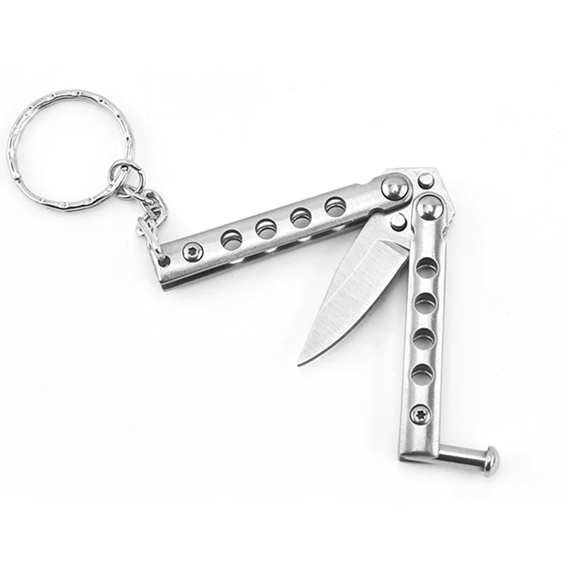 Mini Folding Training Knife Uncut Keychain Knives - Image 6