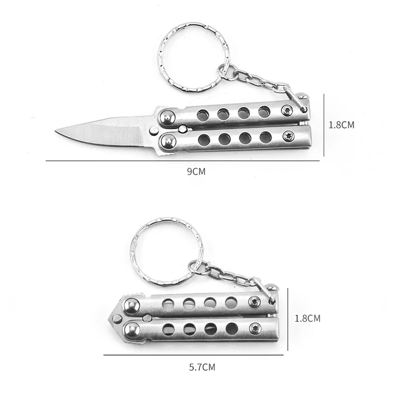 Mini Folding Training Knife Uncut Keychain Knives - Image 7