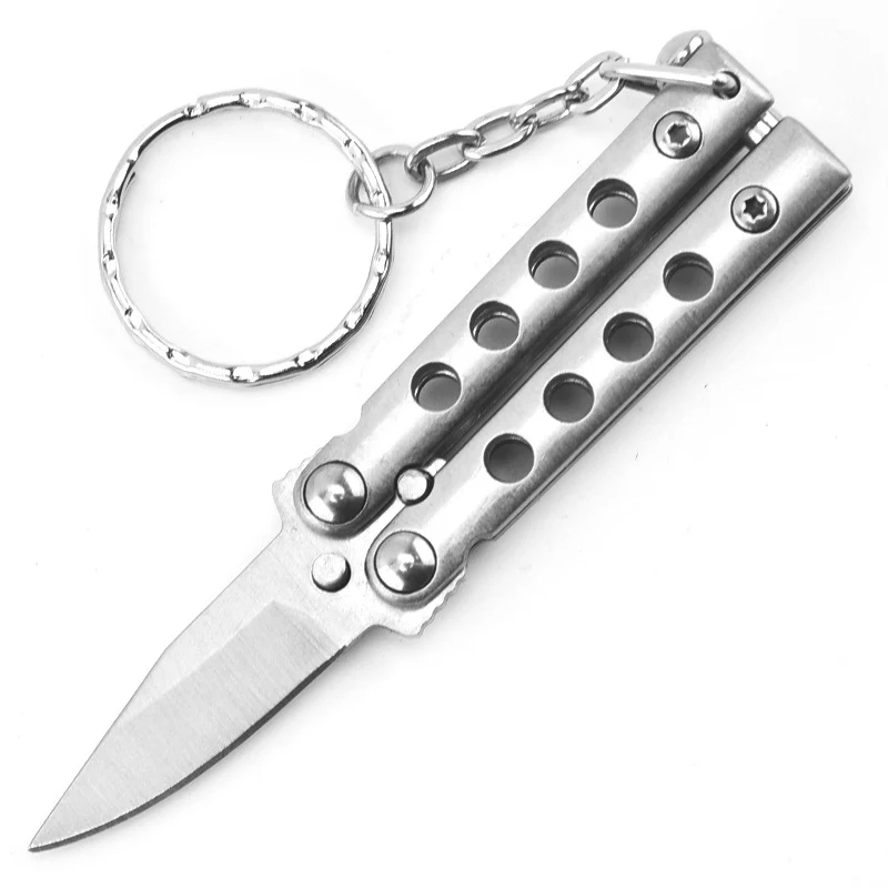 Mini Folding Training Knife Uncut Keychain Knives - Image 8