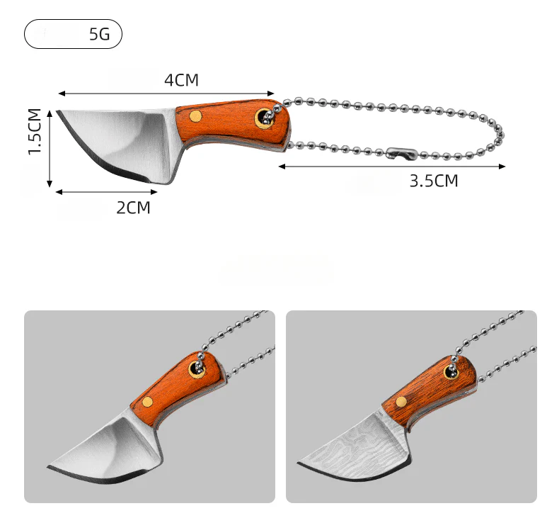 Mini Keychain Pocket Knife Creative Backpack Charm Portable Unwrapped Axe - Image 13