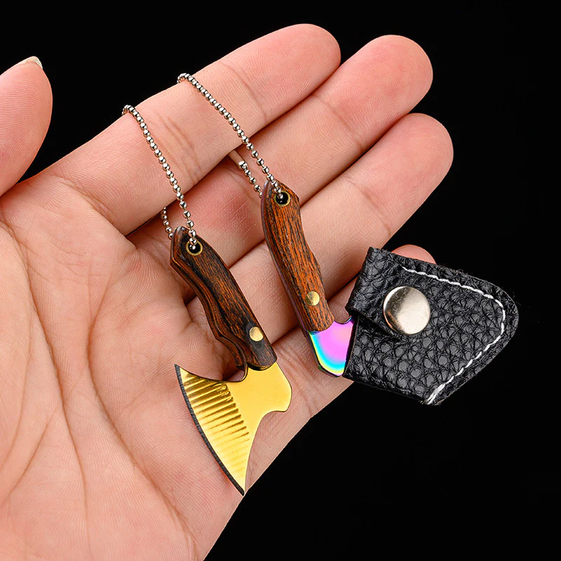 Mini Keychain Pocket Knife Creative Backpack Charm Portable Unwrapped Axe - Image 3