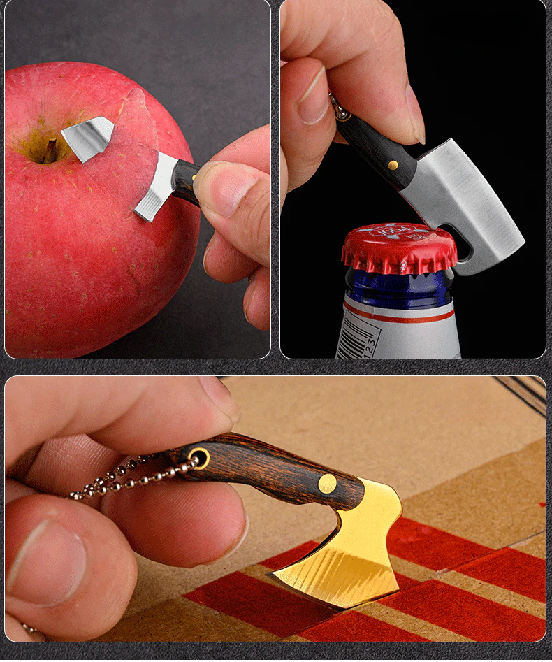 Mini Keychain Pocket Knife Creative Backpack Charm Portable Unwrapped Axe - Image 4