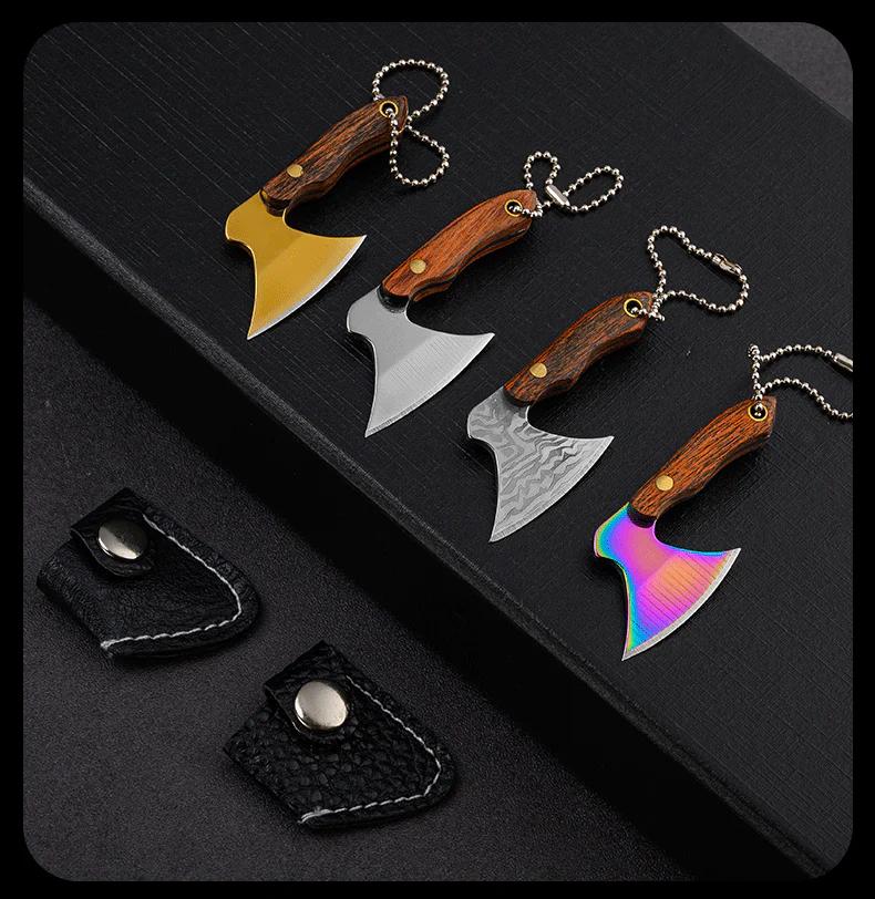 Mini Keychain Pocket Knife Creative Backpack Charm Portable Unwrapped Axe - Image 8