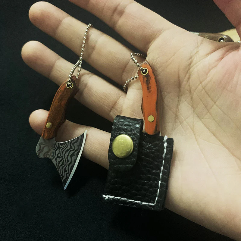 Mini Keychain Pocket Knife Creative Backpack Charm Portable Unwrapped Axe - Image 9