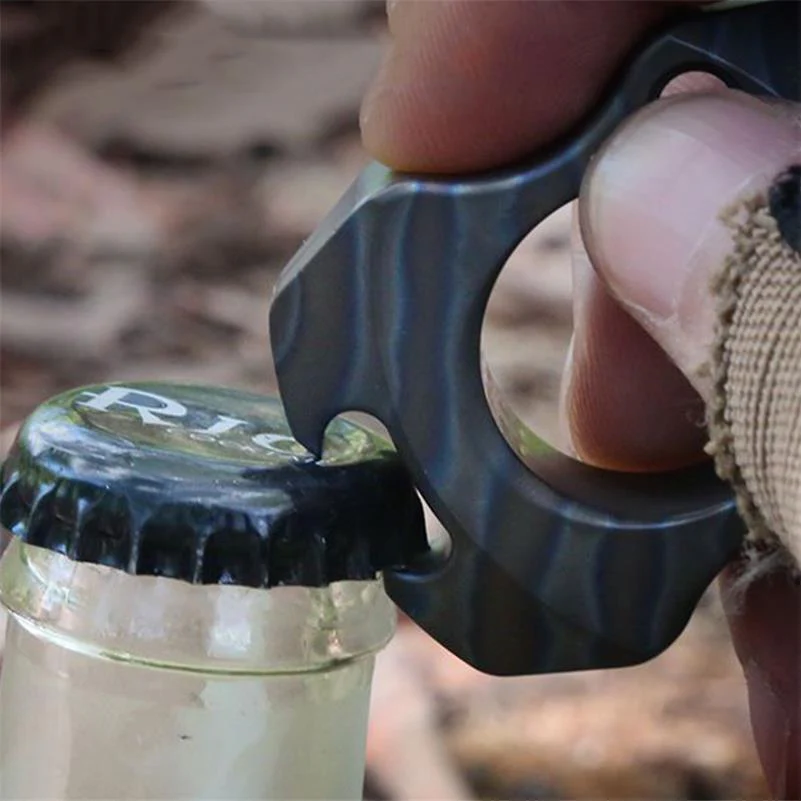 Mini Knuckle Duster Titanium Bottle Opener Pendant - Image 5