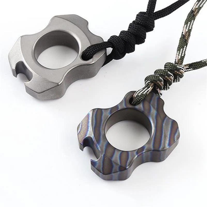 Mini Knuckle Duster Titanium Bottle Opener Pendant - Image 7