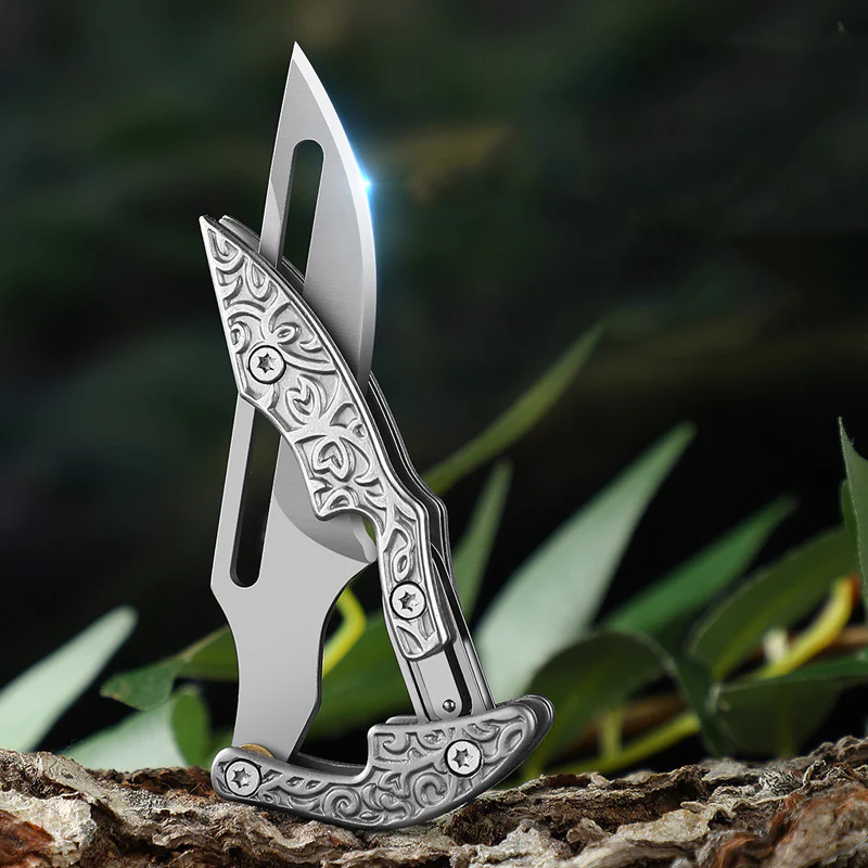 Mini Mechanical Folding Knife Sharp Morphing Pocket Knives - Image 2
