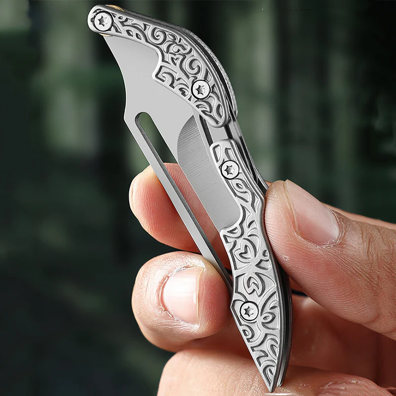 Mini Mechanical Folding Knife Sharp Morphing Pocket Knives - Image 6