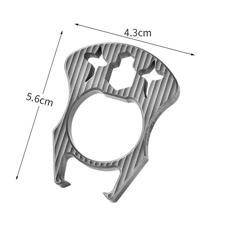 Mini Multifunctional Titanium Knuckle Duster Bottle Opening EDC Tool - Image 11