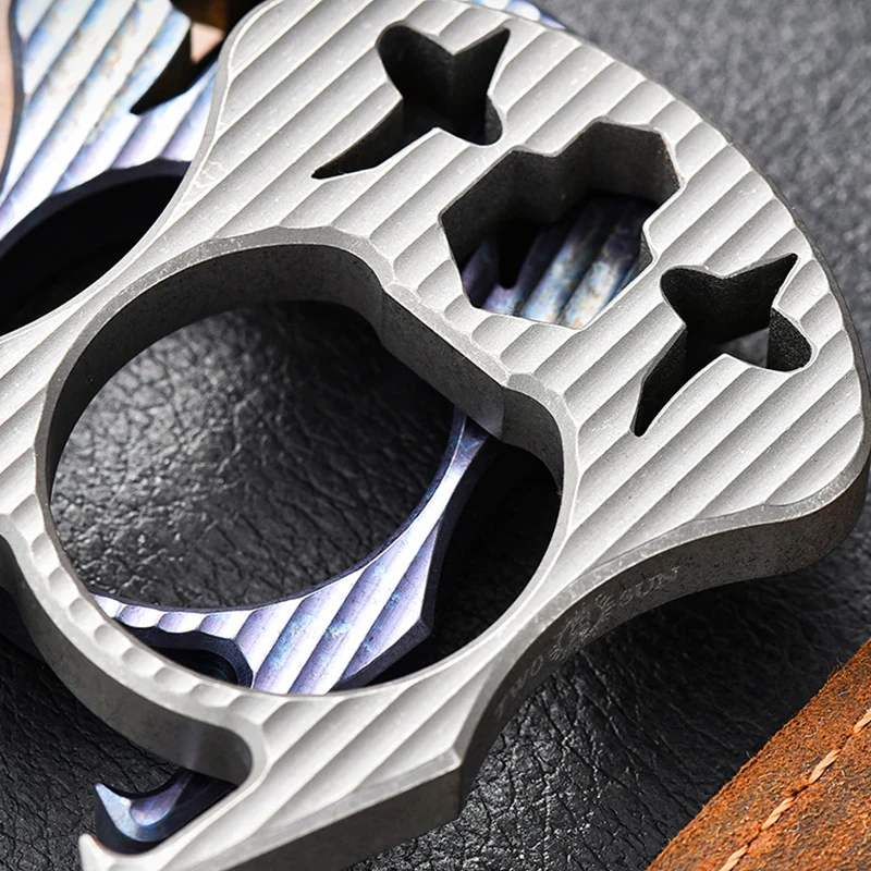 Mini Multifunctional Titanium Knuckle Duster Bottle Opening EDC Tool - Image 8