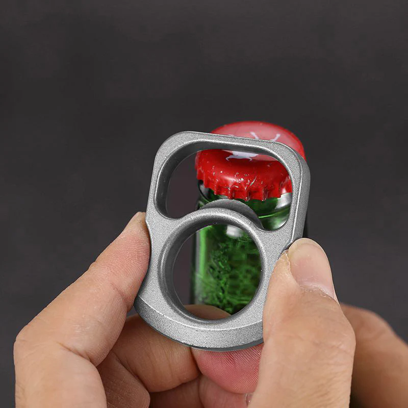 Mini Open Bottle Knuckle Dusters EDC Self-defense Decoration - Image 2