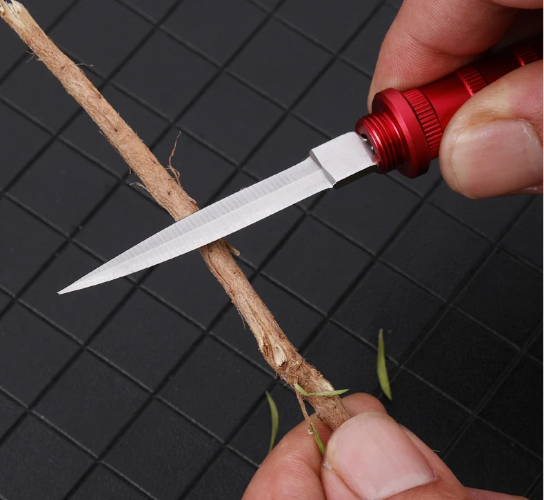 Mini Portable Tactical Pocket Knife Wilderness Survival Keychain Pendant Defense EDC Tool - Image 12