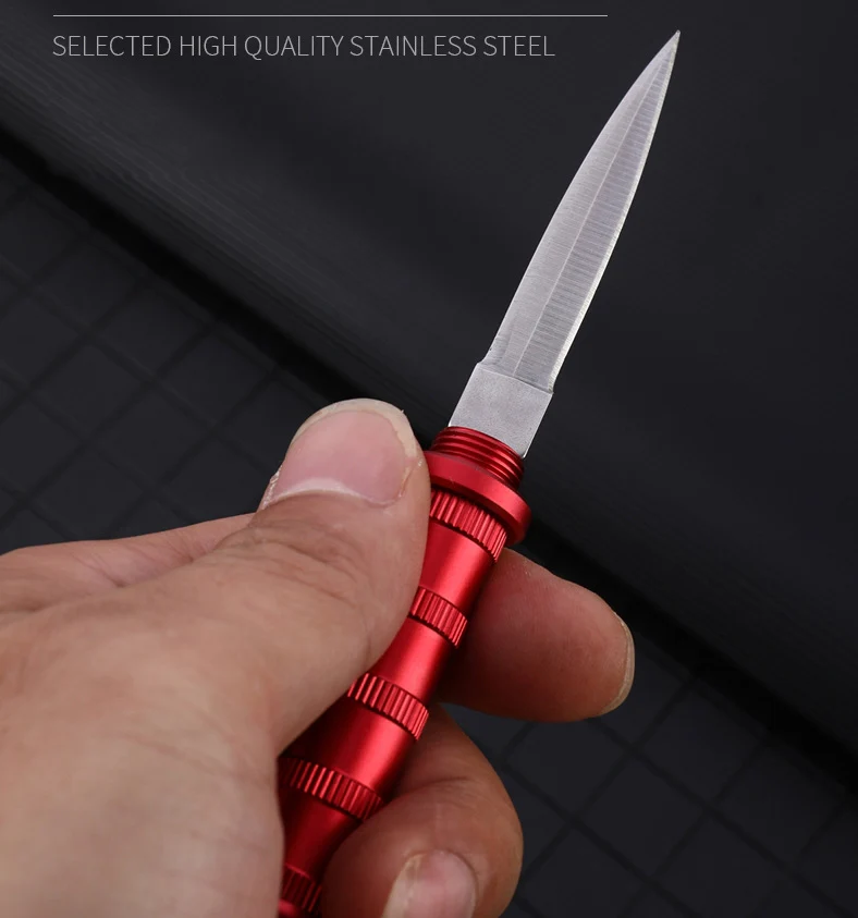 Mini Portable Tactical Pocket Knife Wilderness Survival Keychain Pendant Defense EDC Tool - Image 15