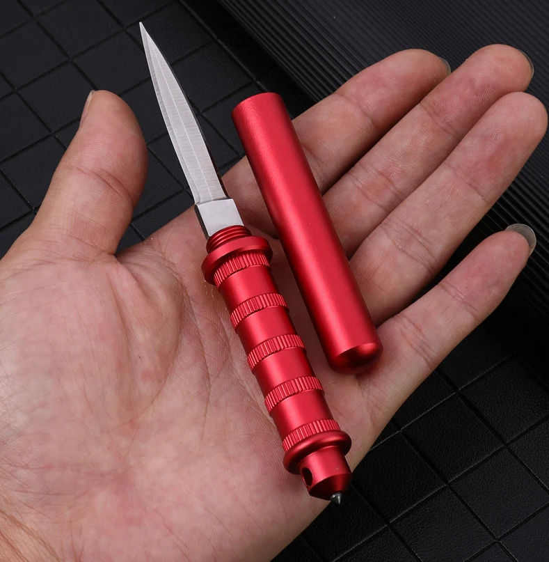 Mini Portable Tactical Pocket Knife Wilderness Survival Keychain Pendant Defense EDC Tool - Image 2