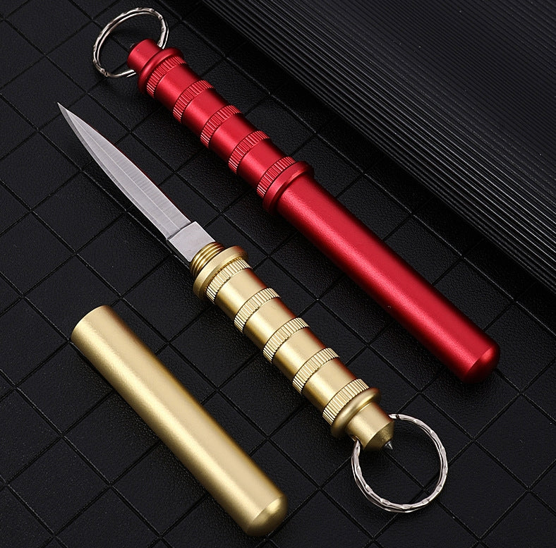 Mini Portable Tactical Pocket Knife Wilderness Survival Keychain Pendant Defense EDC Tool - Image 3