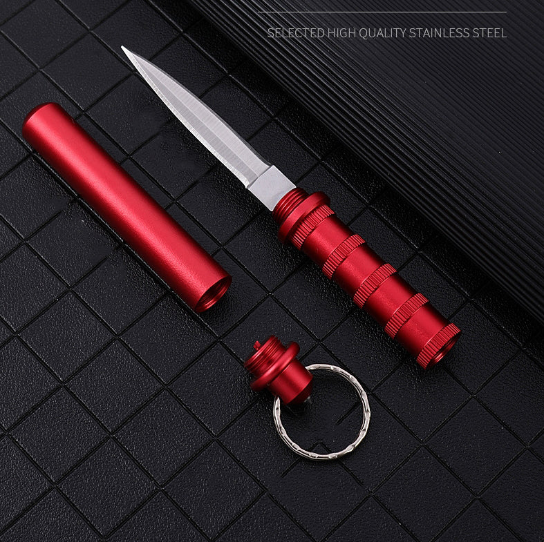 Mini Portable Tactical Pocket Knife Wilderness Survival Keychain Pendant Defense EDC Tool - Image 5
