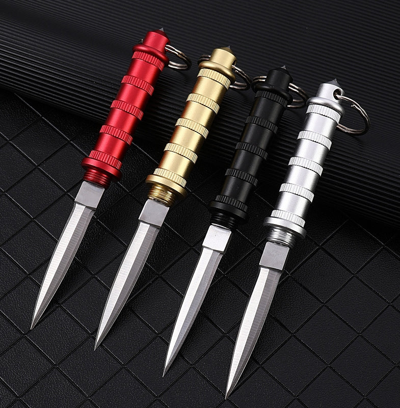 Mini Portable Tactical Pocket Knife Wilderness Survival Keychain Pendant Defense EDC Tool - Image 6