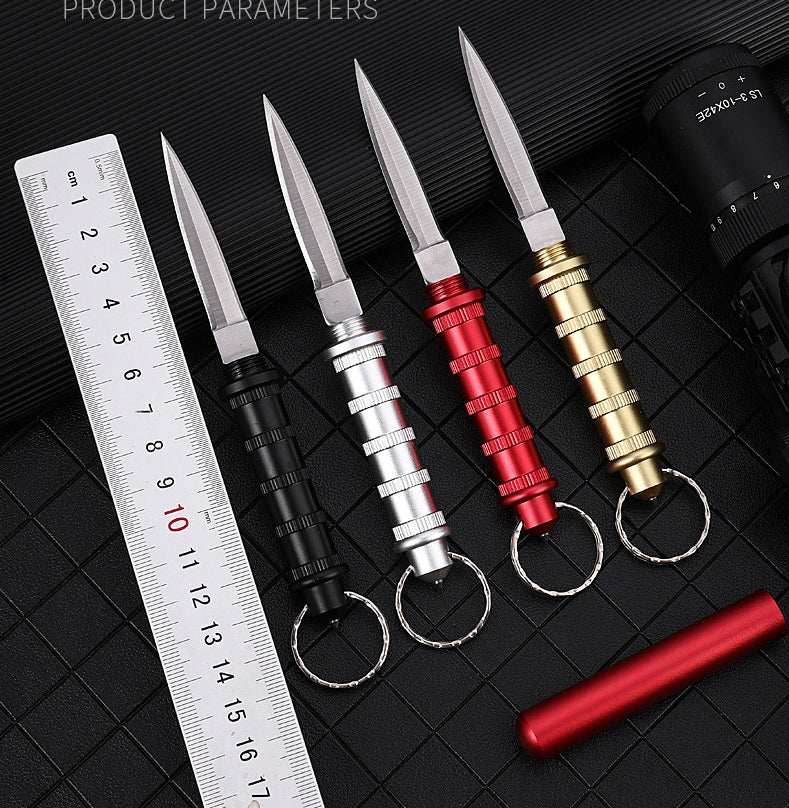 Mini Portable Tactical Pocket Knife Wilderness Survival Keychain Pendant Defense EDC Tool - Image 8