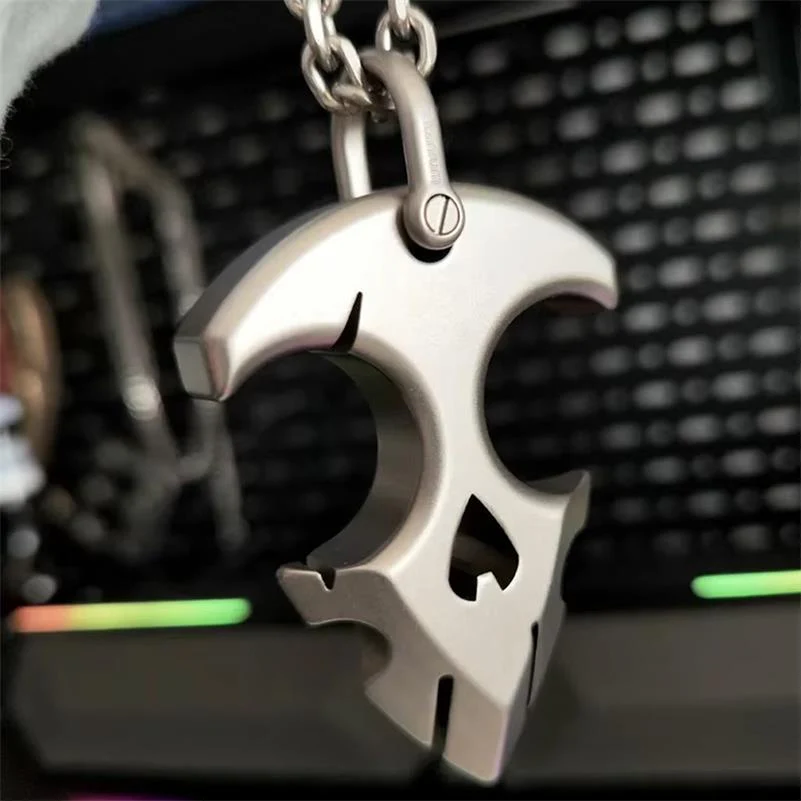 Mini Titanium Knuckle Duster Self Defense Broken Window EDC Tool - Image 11