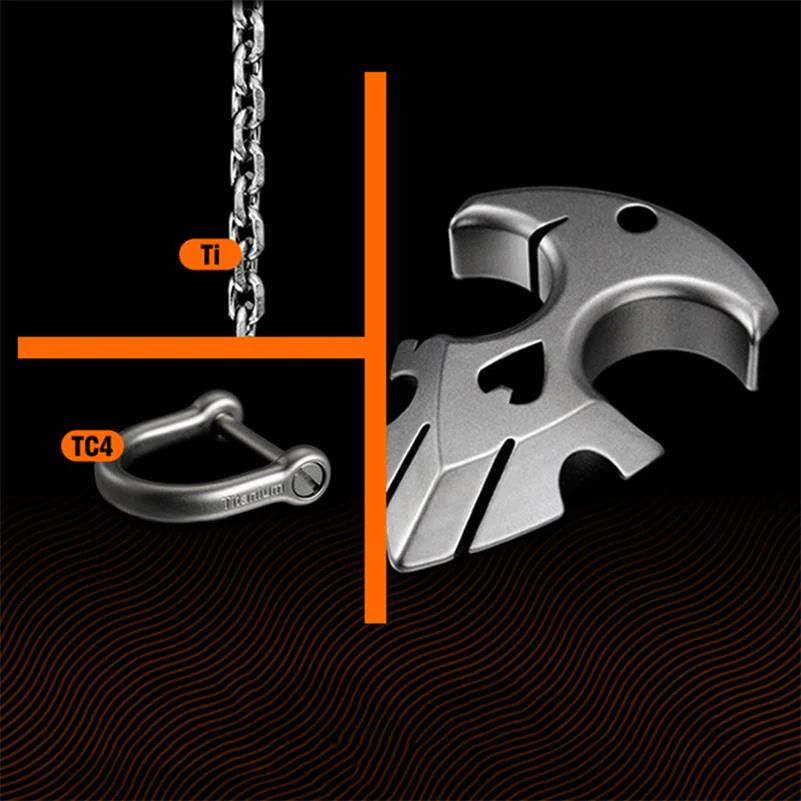 Mini Titanium Knuckle Duster Self Defense Broken Window EDC Tool - Image 6