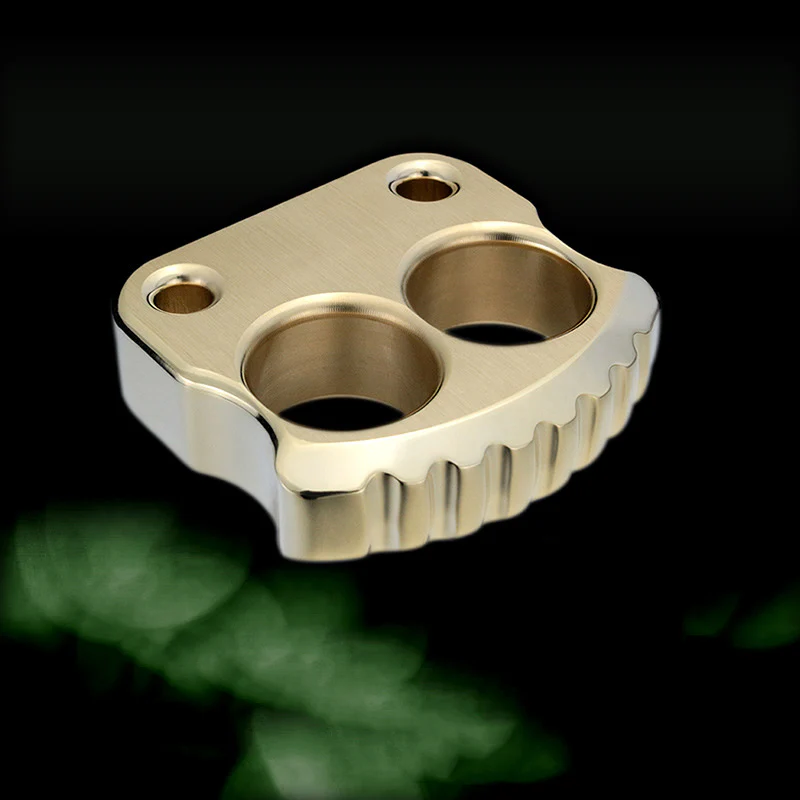 Mini Two Finger Solid Brass Knuckle Dusters - Image 4