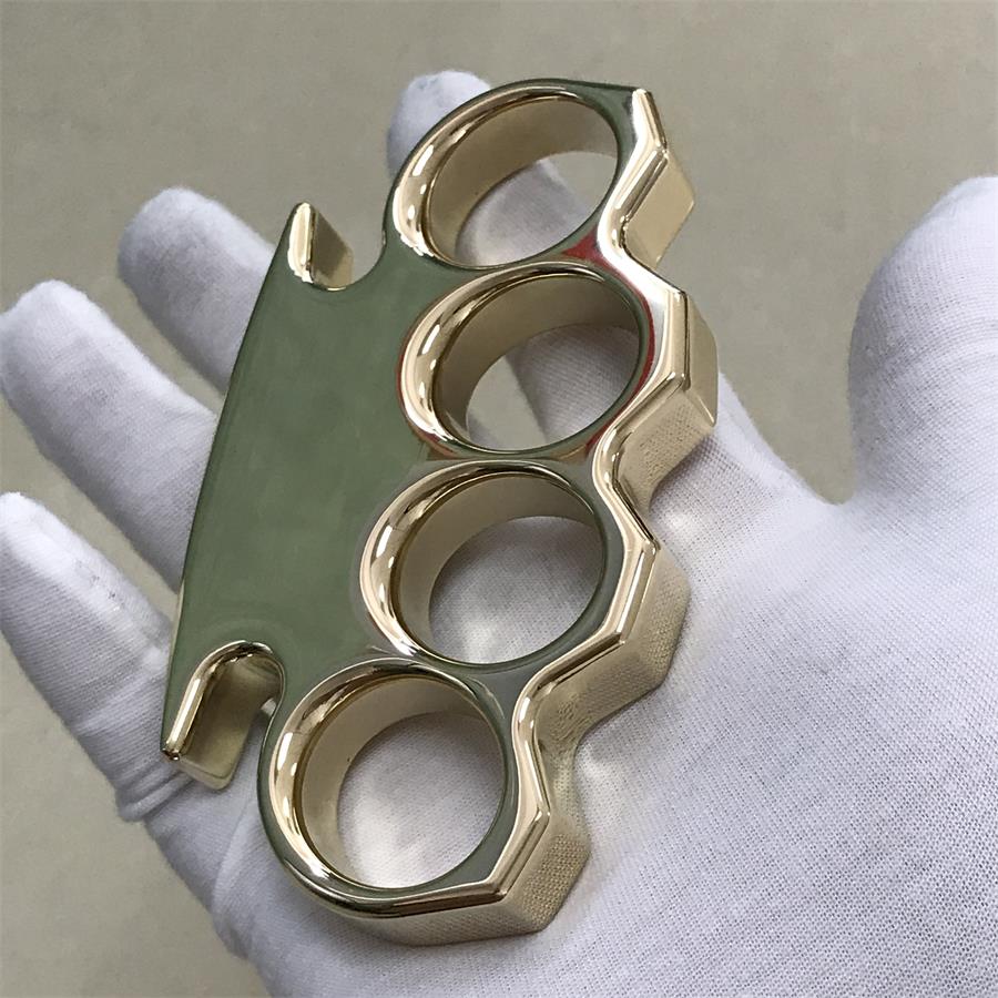 The KING Mirror Polished Brass Knuckle Duster Classic Style - Image 3