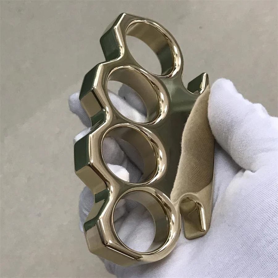 The KING Mirror Polished Brass Knuckle Duster Classic Style - Image 4