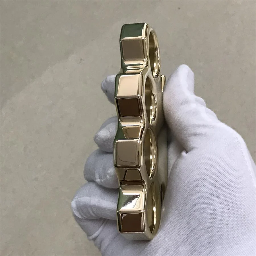 The KING Mirror Polished Brass Knuckle Duster Classic Style - Image 5