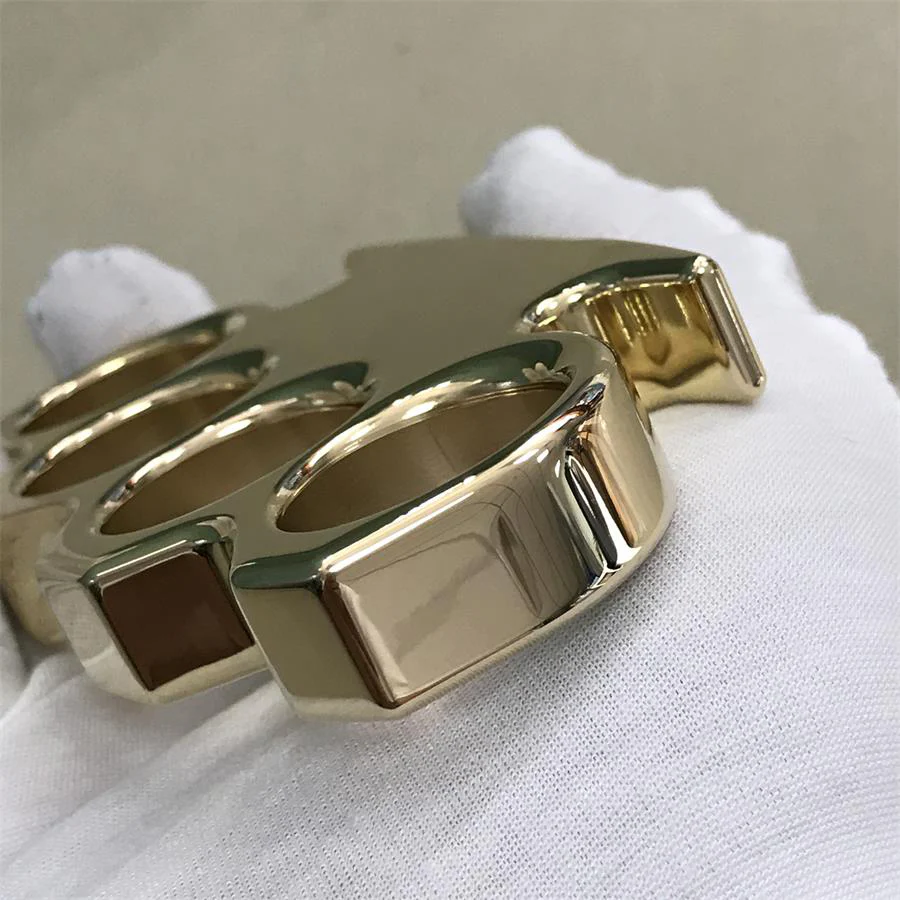 The KING Mirror Polished Brass Knuckle Duster Classic Style - Image 6
