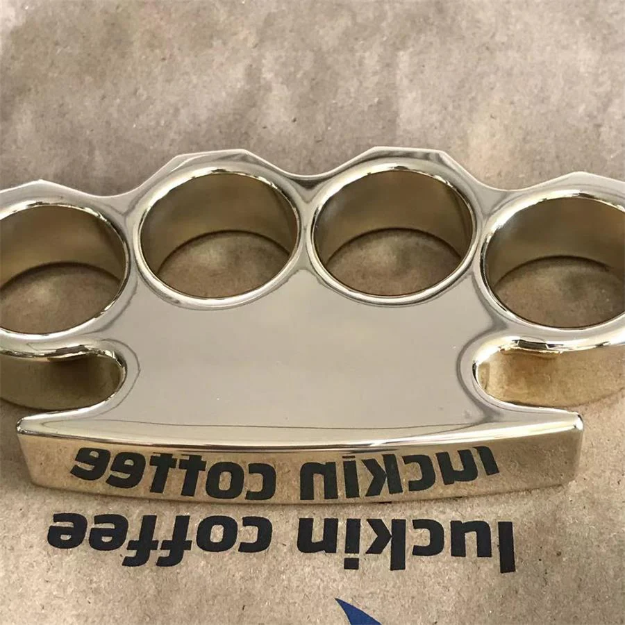 The KING Mirror Polished Brass Knuckle Duster Classic Style - Image 7