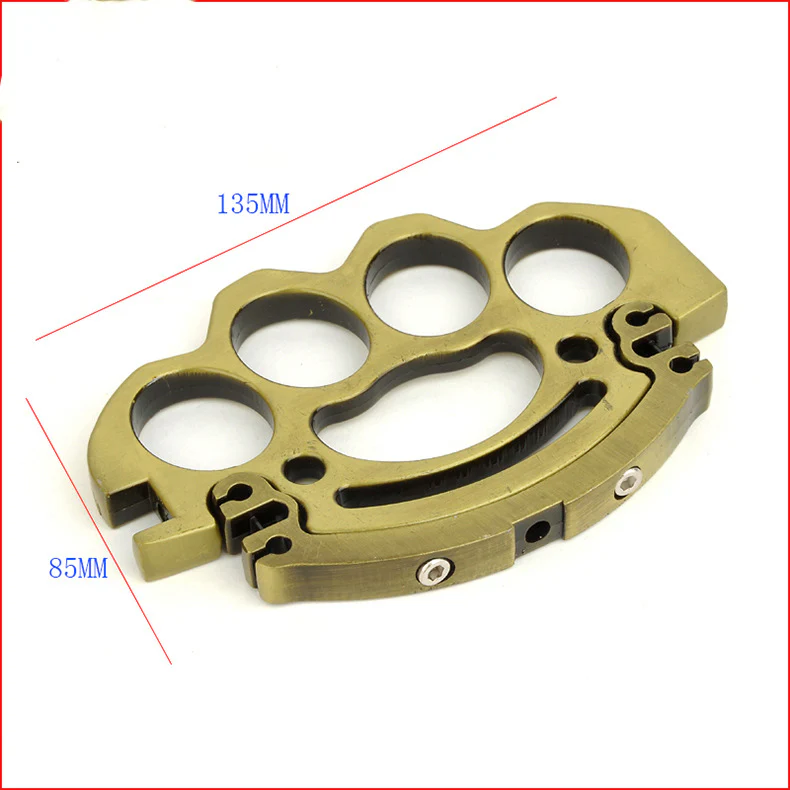 Multi-function Knuckle Duster Slingshot Four-finger Boxing Leather Slingshot Detachable Self-defense Tool - Image 7