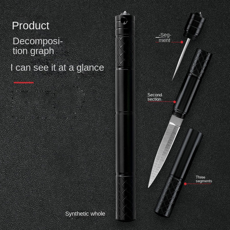Multi-purpose Pencil Shaped Pocket Knife Outdoor Survival Portable Tactical EDC Tool - Image 2
