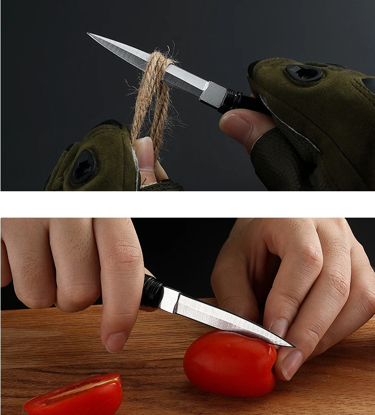 Multi-purpose Pencil Shaped Pocket Knife Outdoor Survival Portable Tactical EDC Tool - Image 3