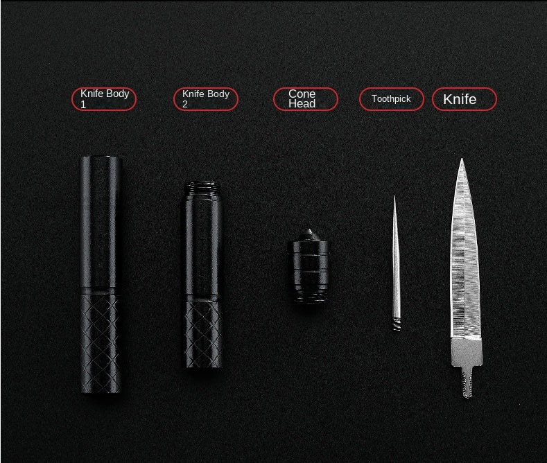 Multi-purpose Pencil Shaped Pocket Knife Outdoor Survival Portable Tactical EDC Tool - Image 4