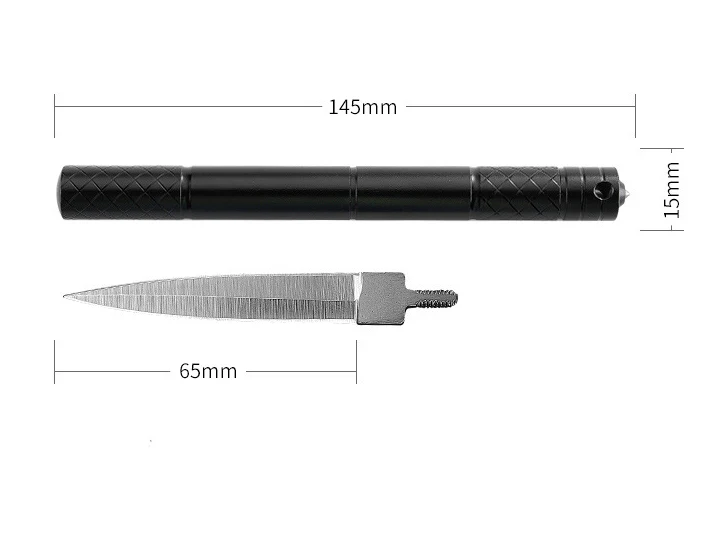 Multi-purpose Pencil Shaped Pocket Knife Outdoor Survival Portable Tactical EDC Tool - Image 6