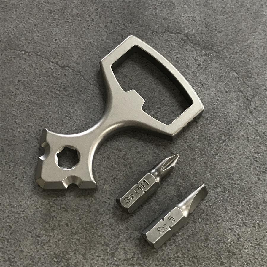 Multi-purpose Portable Titanium Bottle Opener EDC Tool - Image 3