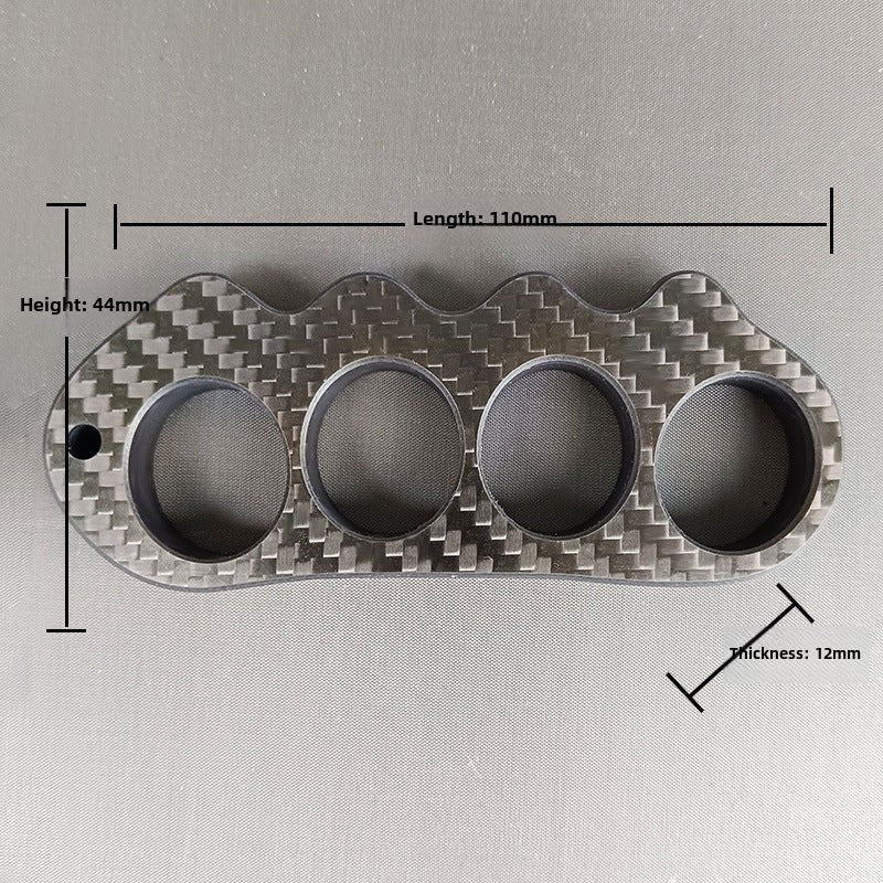 Multi-style Carbon Fiber Knuckle Duster Security Window Breaking EDC Tool - Image 7