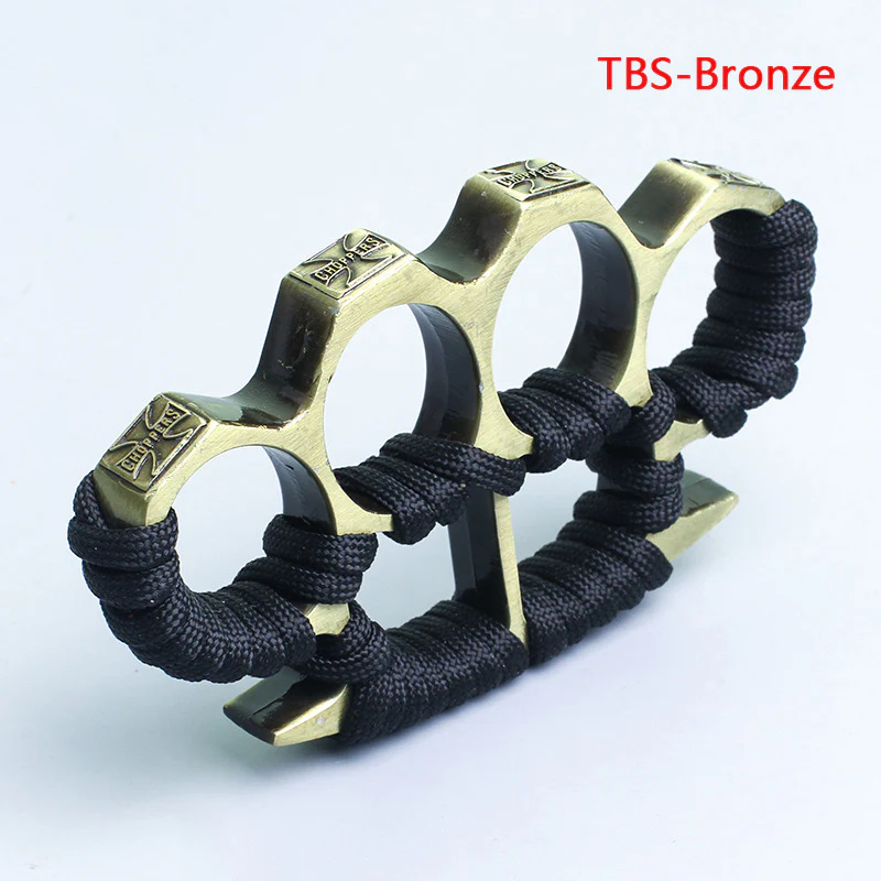 Multicolor Metal Brass Knuckle Duster With rope Four Finger Tiger Fingers Outdoor Camping Safety-defend Life-saving Broken Window Tool Pocket EDC Tools - Image 6