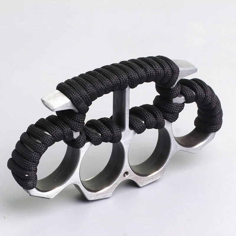 Multicolor Metal Brass Knuckle Duster With rope Four Finger Tiger Fingers Outdoor Camping Safety-defend Life-saving Broken Window Tool Pocket EDC Tools - Image 7