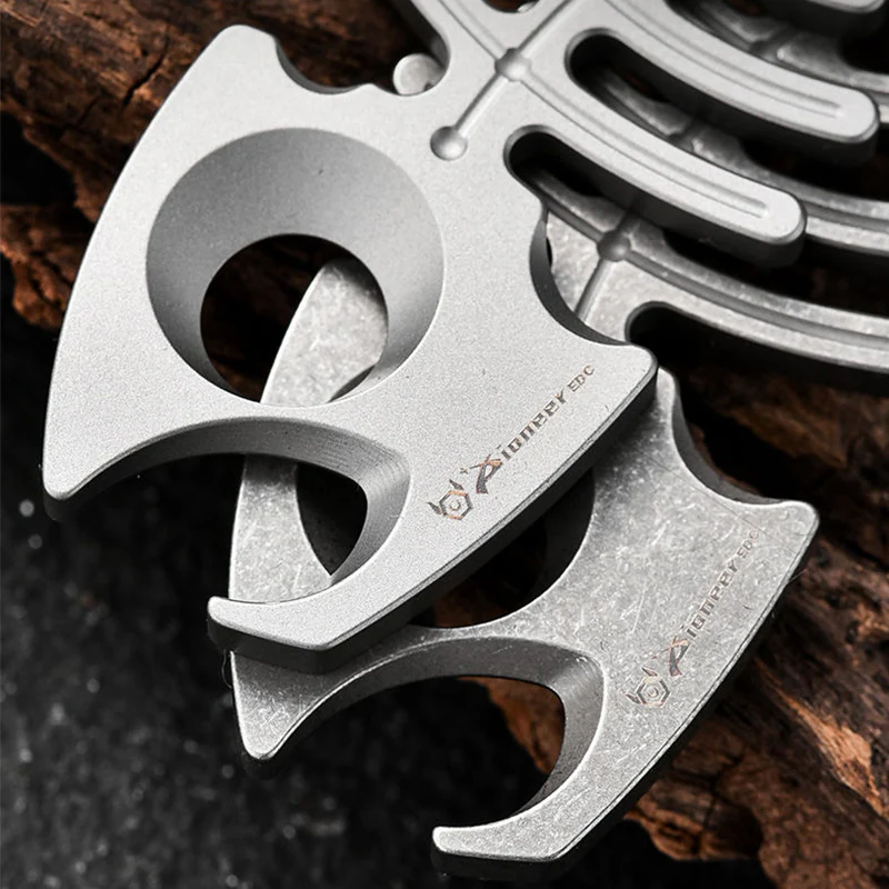 Multifunctional Fishbone Bottle Opener Titanium Self Defense EDC Tool - Image 7