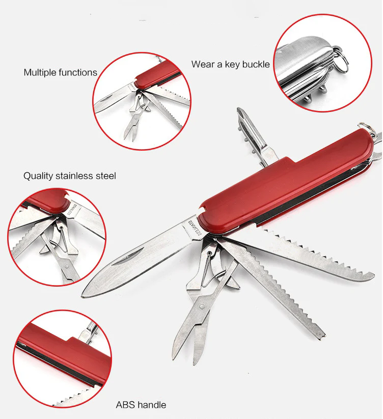 Multifunctional Folding Knife Saw Scissors Bottle Opener - Image 3