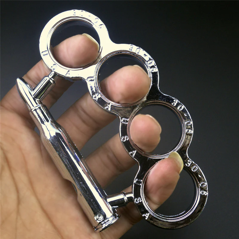 Multifunctional Metal Knuckle Duster Finger Tiger Four Finger Martial Arts Practice Boxing Cover Defense Boxing Ring Hand Buckle Outdoor Security Defense EDC tool - Image 3