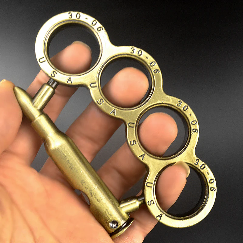 Multifunctional Metal Knuckle Duster Finger Tiger Four Finger Martial Arts Practice Boxing Cover Defense Boxing Ring Hand Buckle Outdoor Security Defense EDC tool - Image 4