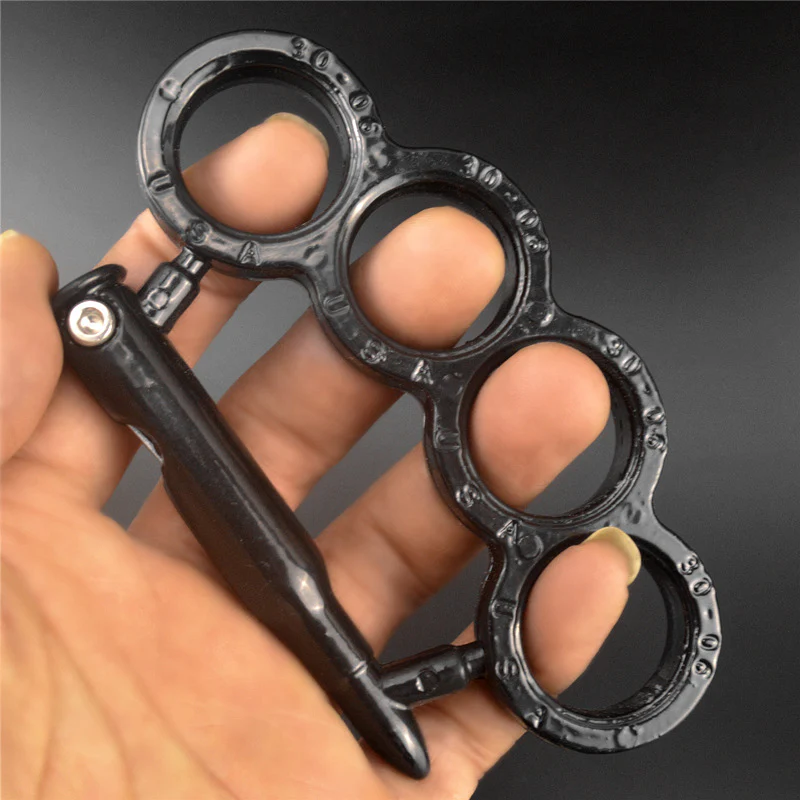 Multifunctional Metal Knuckle Duster Finger Tiger Four Finger Martial Arts Practice Boxing Cover Defense Boxing Ring Hand Buckle Outdoor Security Defense EDC tool - Image 6